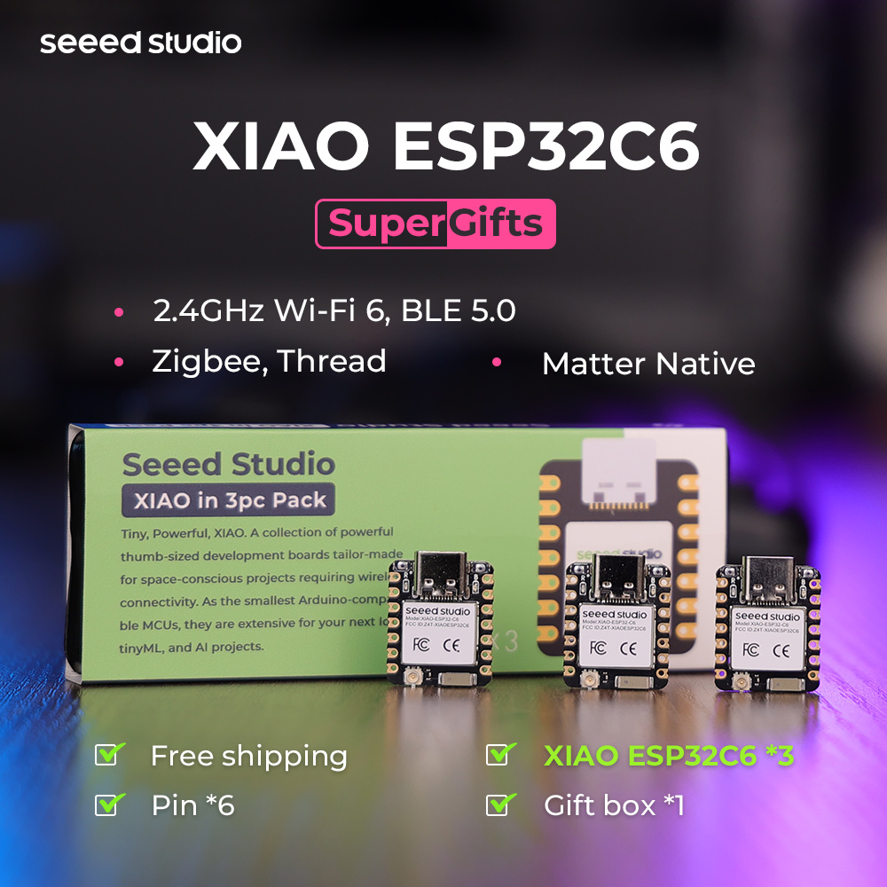 Display Epaper 2.9 - ESP32C6 Mini-Entwicklungsboard XIAO ESP32 C6-2.4 GHz